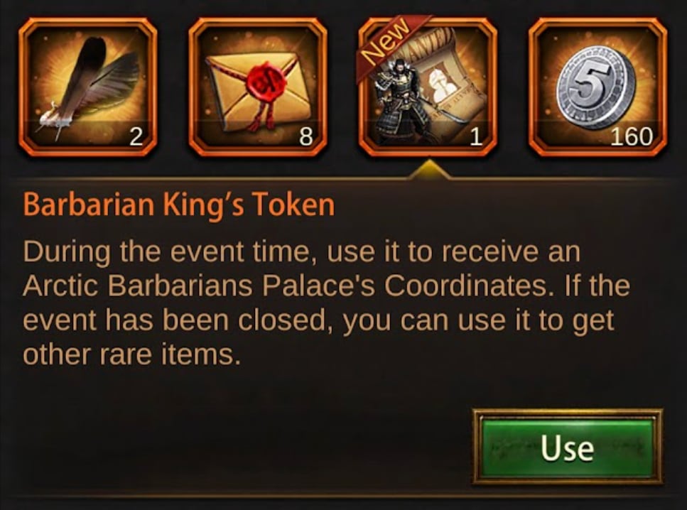 evony guide to arctic barbarian invasion event - barbarian king token / arrest warrant