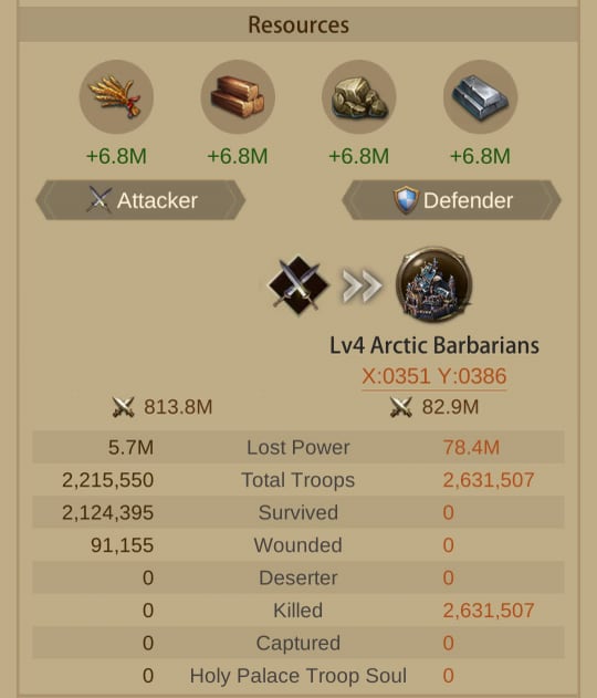 evony guide to arctic barbarian invasion event - Level 4 Arctic Barbarian Solo Win
