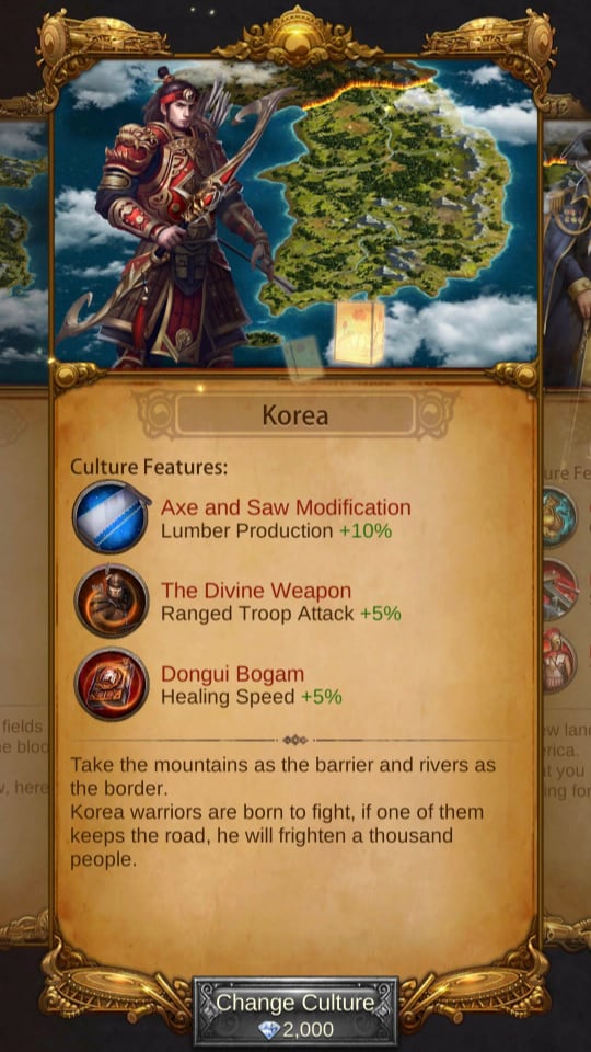 evony guide to the best cultures - korea