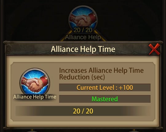evony guide to using alliance help - research alliance help time