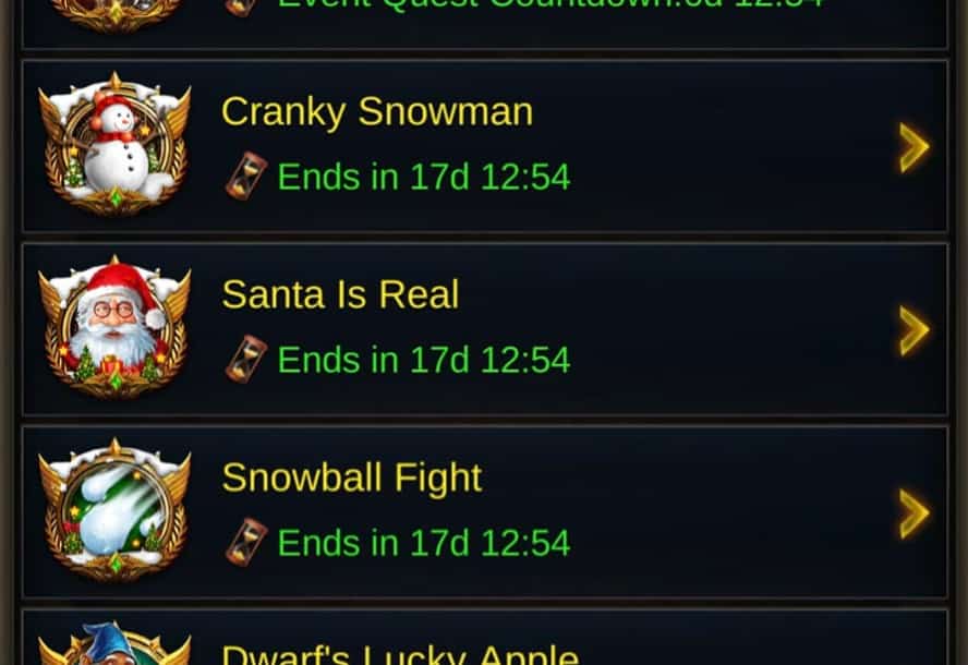 Image of evony christmas event guide: cranky snowmen, santa and snowballs