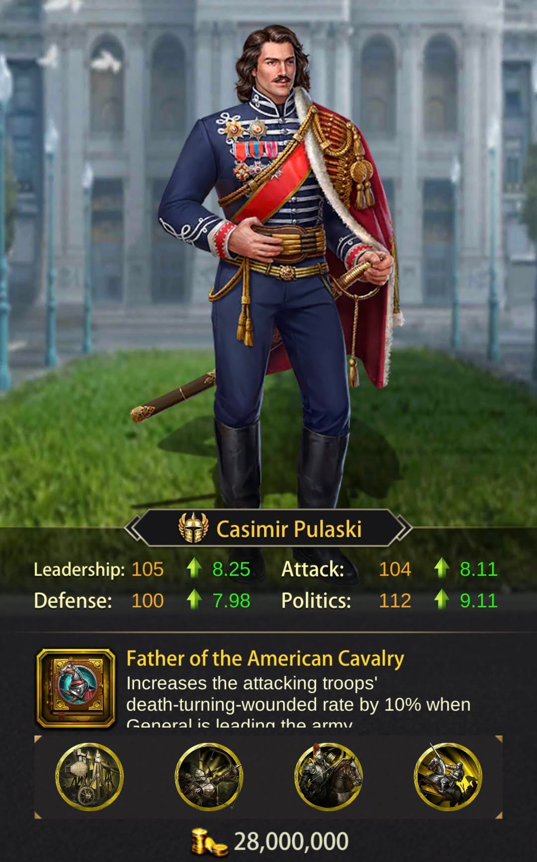Image of Casimir Pulaski in Evony The King's Return