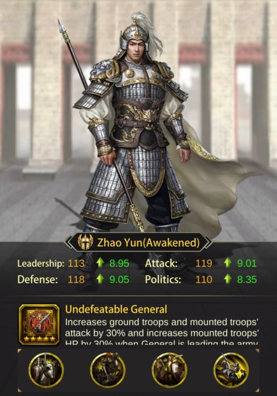 Image of Zhao Yun in Evony The King's Return